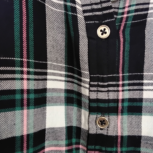 Catherine's Light Flannel Shirt 3X Womens with optional roll up sleeves - Picture 5 of 7